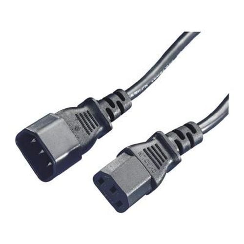 Manhattan Power Cord/Cable, C14 Male to C13 Female (kettle lead), Monitor to CPU, 1.8m, 10A, Black, Lifetime Warranty, Polybag - Câble d'alimentation - IEC 60320 C14 pour power IEC 60320 C13 - CA...