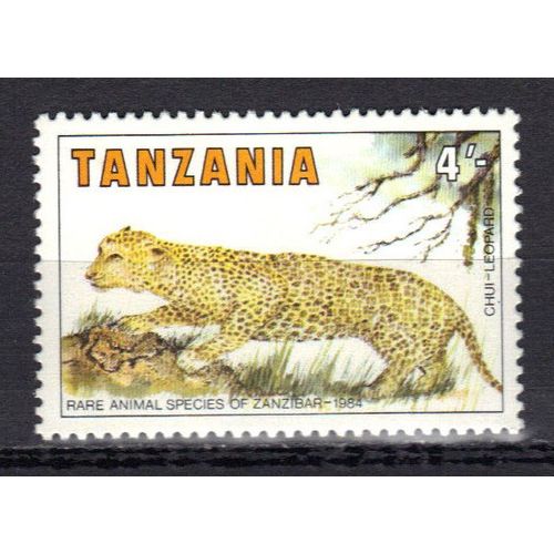 Tanzanie 1985 : Espèces Rares D'animaux De Zanzibar : Félin Sauvage : Léopard - Timbre Neuf **