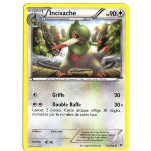 Nintendo - Carte Pokémon Incisache 87/101 Noir Et Blanc Nobles Victoires Fr Rare Neuve