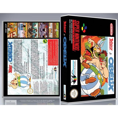 Boitier Du Jeu " Asterix Et Obelix ", Super Nintendo, Français. Hd. Sans Le Jeu.