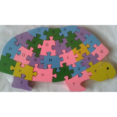 Puzzle Tortue En Bois, Alphabet Et Chiffres
