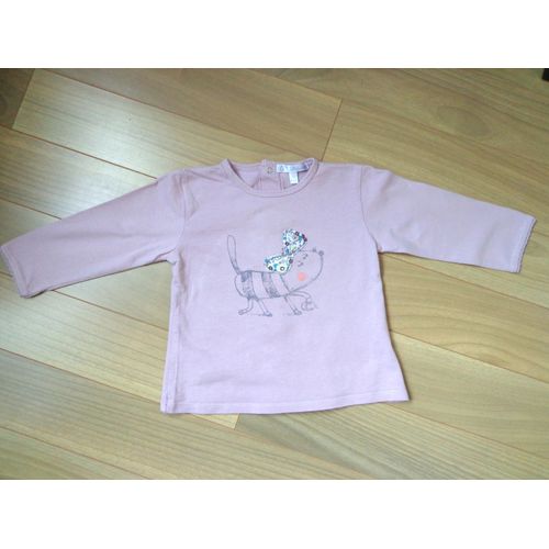 T-Shirt Rose Avec Motif Bébé Fille 18 Mois Kitchoun