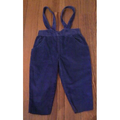 Salopette Velours Bleu - Taille 2 Ans