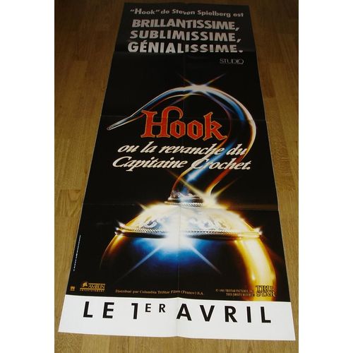 Hook Ou La Revanche Du Capitaine Crochet - Affiche Originale De Cinéma - Format 60x160 Cm - Un Film De Steven Spielberg Avec Dustin Hoffman, Robin Williams, Julia Roberts, Bob Hoskins - Année 1992