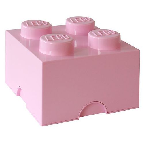Boîte de rangement LEGO Storage - 4 plots Rose Clair