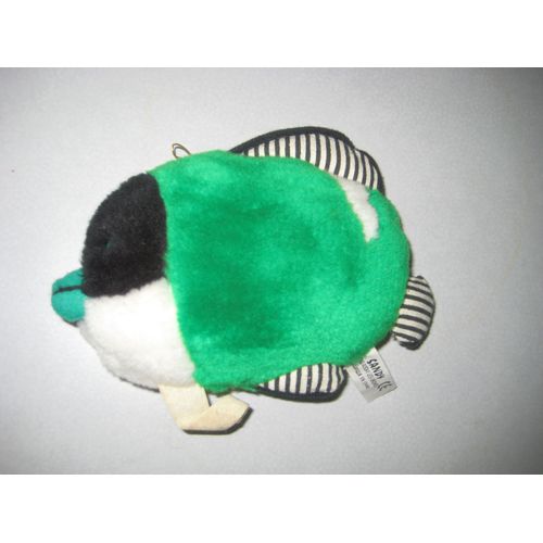 Doudou Peluche Poisson Vert Sandy 20 Cm