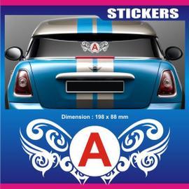 A jeune conducteur apprenti autocollant sticker adhésif tête corse 1