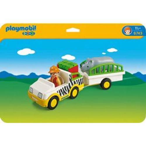 Playmobil 123 6743 - Transport De Rhinocéros