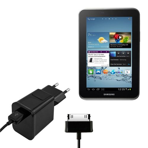 Kit de chargement kwmobile avec bloc secteur et câble de données pour Samsung Galaxy Tab 2 7.0 P3110 / P3100 / P3113, Noir
