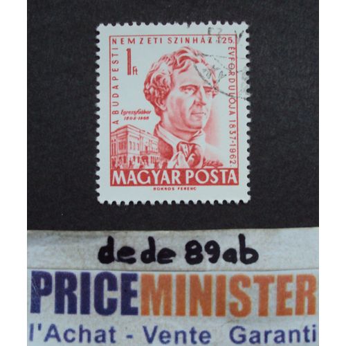 Hongrie.. 1 Ft Magyar Posta . Théâtre : Gabor Egressy . Oblitéré.