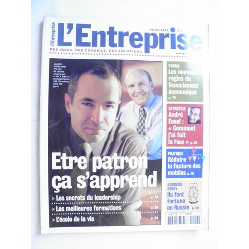 L'entreprise  N° 197 : Etre Patron Ca S'apprend