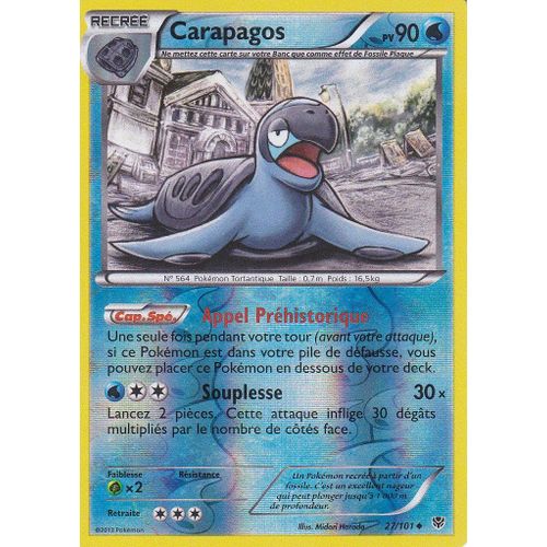 Carte Pokemon - Carapagos - 27/101 - Reverse - Explosion Plasma - Version Francaise -