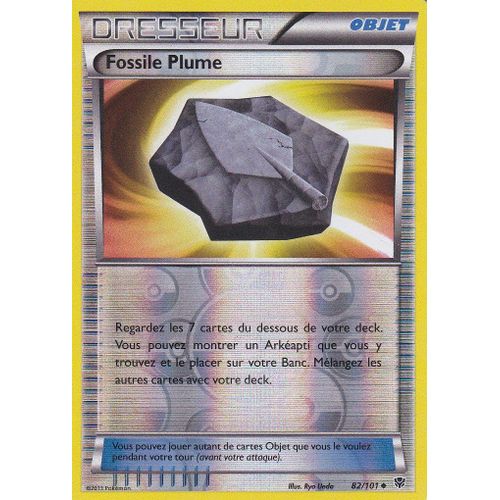 Carte Pokemon - Fossile Plume - 82/101 - Reverse - Explosion Plasma - Version Francaise -