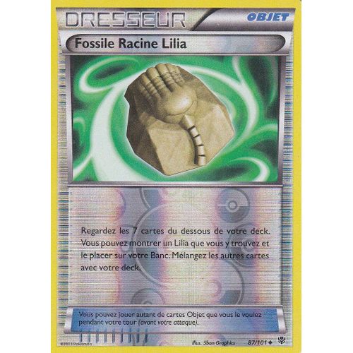 Carte Pokemon - Fossile Racine Lilia - 87/101 - Reverse - Explosion Plasma - Version Francaise -