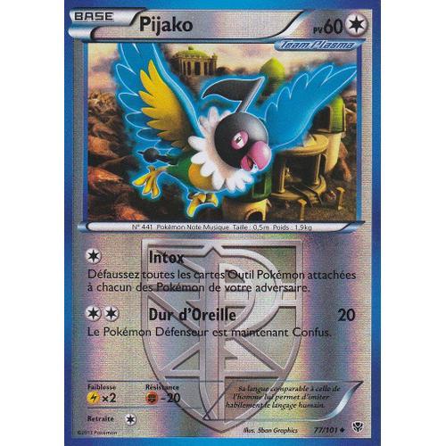 Carte Pokemon - Pijako - 77/101 - Reverse - Explosion Plasma - Version Francaise-