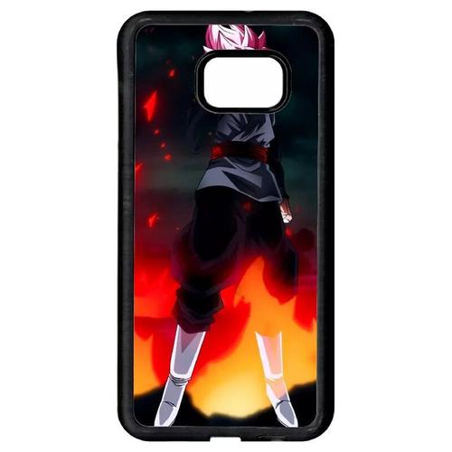 Coque Pour Galaxy S6 Edge+ - Dbz Black Goku Warrior Flame Rebellion - Noir