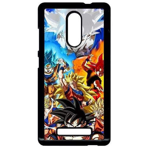 Coque Pour Xiaomi Redmi Note 3 - Dbz Sangoku L Ascension Des Super Saiyans - Noir