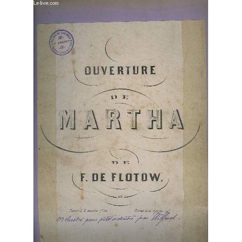 Ouverture De Martha - Piano.