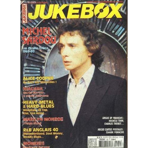 Jukebox Magazine N° 195 Septembre 2003. Sommaire: Michel Sardou , Alice Cooper, Niagara, Heavy Metal, Marilyn Monroe, R&b Anglais 40...