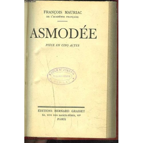 Asmodee. Piece En 5 Actes.