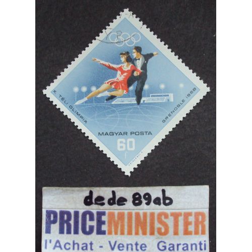 Hongrie.. 60f Magyar Posta . Jeux Olympiques Grenoble 1968 : Patinage Artistique . Oblitéré.