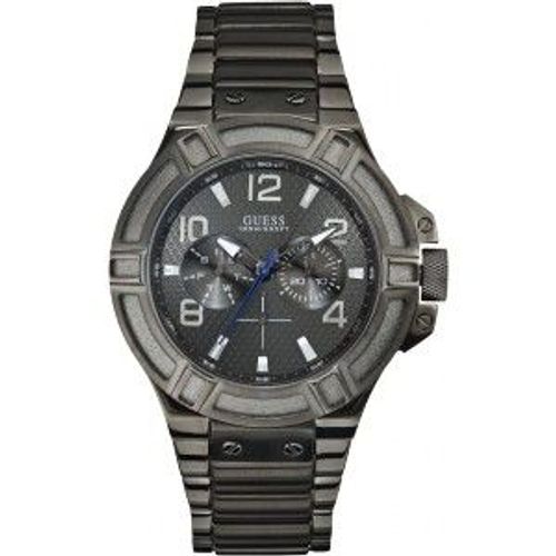 Montre Homme Guess Sport W0218g1 Bracelet Noir En Acier Inoxydable