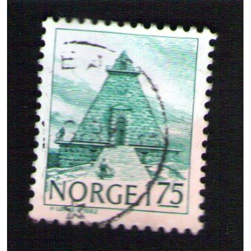 Norvege Oblitération Ronde Used Stamp Bâtiment Pyramide 1982