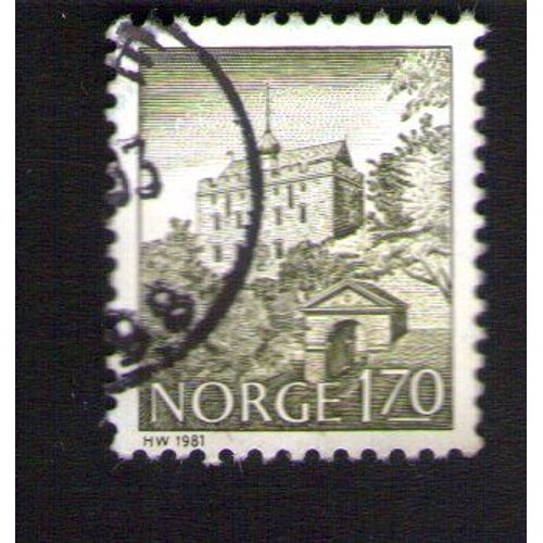 Norvege Oblitération Ronde Used Stamp Bâtiment 1,70 1981