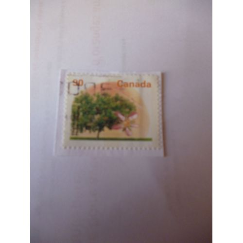 Timbre "Canada :Pêcher Elberta".