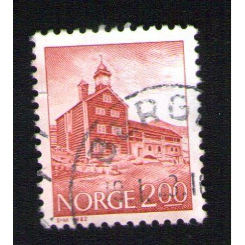 Norvege Oblitération Ronde Used Stamp Architecture Maison 1982