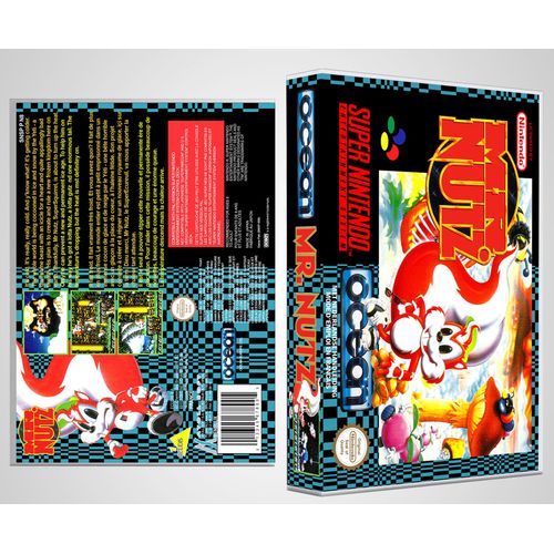 Boitier Du Jeu " Mr Nutz", Super Nintendo, Français. Hd. Sans Le Jeu.
