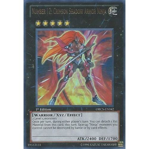 Orcs-En042 - Number 12 : Crimson Shadow Armor Ninja - Yu Gi Oh! - Anglais - Ultra Rare - Ur