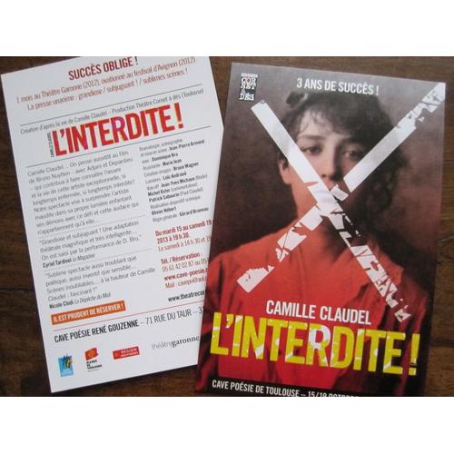 Carte : Camille Claudel, L'interdite (Cave Poésie, Toulouse, 2013)
