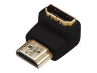 ASSMANN - Adaptateur HDMI - HDMI femelle pour HDMI mâle - blindé - noir - connecteur à 90°