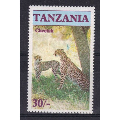 Tanzanie 1986 : Félins Sauvages : Couple De Guépards - Timbre Neuf ** Cote 5 