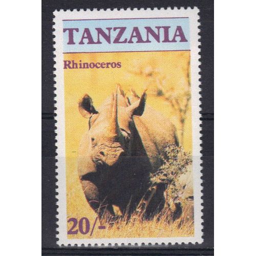 Tanzanie 1986 : Rhinocéros - Timbre Neuf ** Cote 5 
