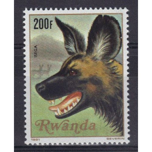 Rwanda 1981 : Faune : Félin Sauvage : Tête De Hyène - Timbre Neuf **