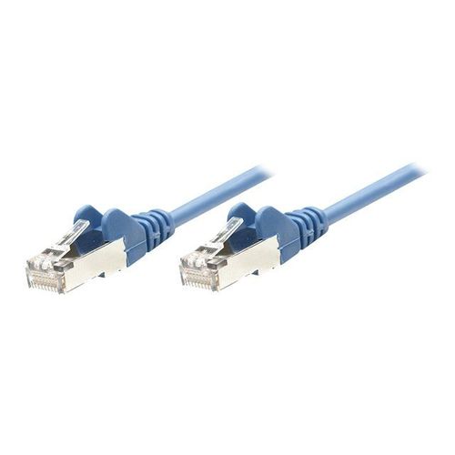 Intellinet Network Patch Cable, Cat6, 1m, Blue, CCA, U/UTP, PVC, RJ45, Gold Plated Contacts, Snagless, Booted, Lifetime Warranty, Polybag - Cordon de raccordement - RJ-45 (M) pour RJ-45 (M) - 1 m...