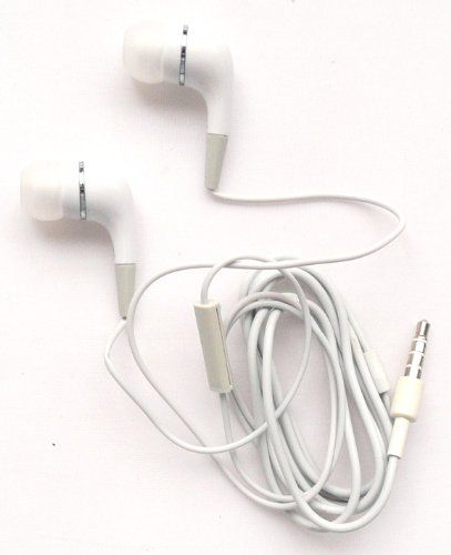 Emartbuy ® Blanc In Ear Casque Mains Libres Stéréo Avec Microphone Adapté Pour Samsung Galaxy Fame S6810