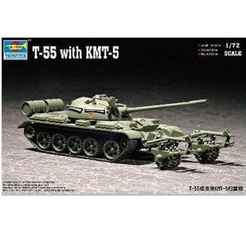 Maquette Char Moyen Soviétique T-55 Avec Système Kmt-5 1960-Trumpeter