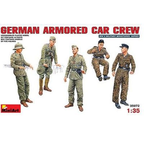 Figurines 2ème Guerre Mondiale : Equipage De Véhicule Blindé Allemand