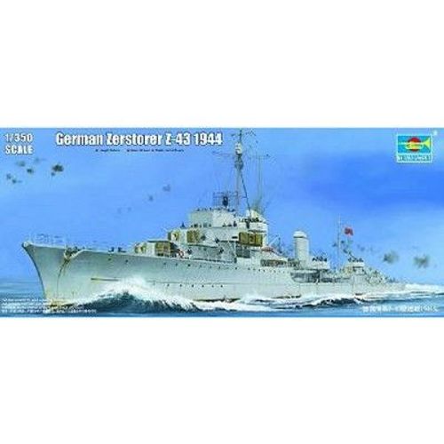 Maquette Bateau : Destroyer Allemand Zerstorer Z-43 1944-Trumpeter