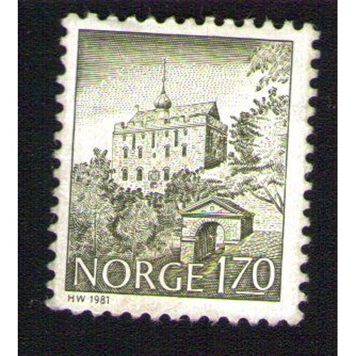 Norvege Sans Gomme D'origine Stamp Architecture Manoir 1981