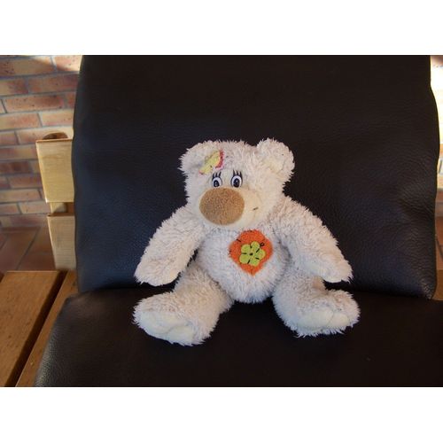 Doudou Ours Polaire  Fourrure Logitoys Creme