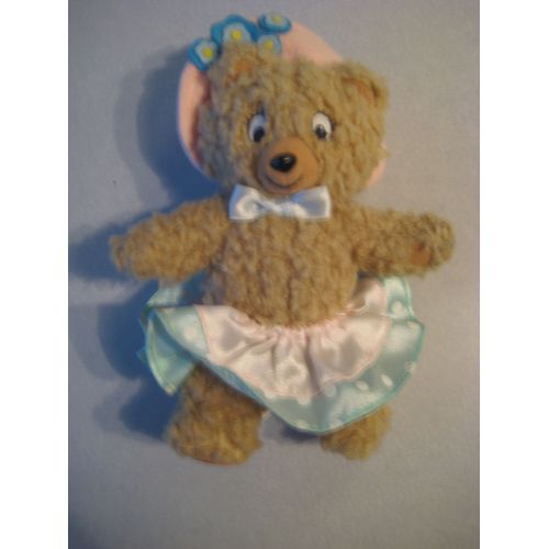 Doudou Peluche Oursonne Jupe Chapeau Pastels Tomy 20 Cm