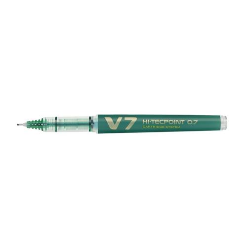 Pilot V7 Rechargeable Roller Encre Liquide Vert Begreen Pointe Moyenne