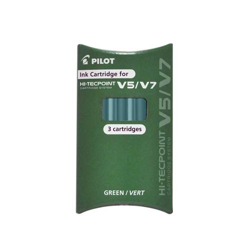 Pilot Set 3 Cartouches V5/7 Rechargeable Vert