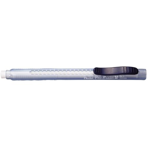 Pentel Stylo Porte Gomme Rechargeable Corps Translucide Bleu