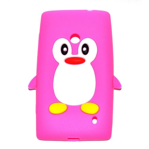Coque Housse Silicone Rose Pingouin Pour Nokia Lumia 520
