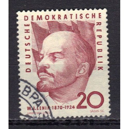 Allemagne Ddr 1960 : 90ème Anniversaire De La Naissance De Lénine - Portrait : Timbre Oblitéré